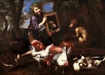  Affe Maler - Affe siehe Spiegel